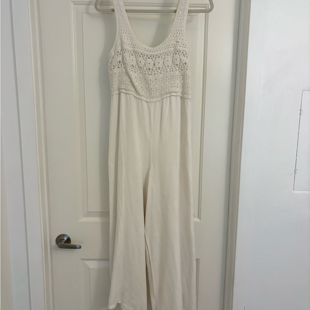 Saltwater LUXE White Jumpsuit with Crochet Top